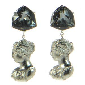 Oscar de la Renta Trillion Crystal Drop Earrings